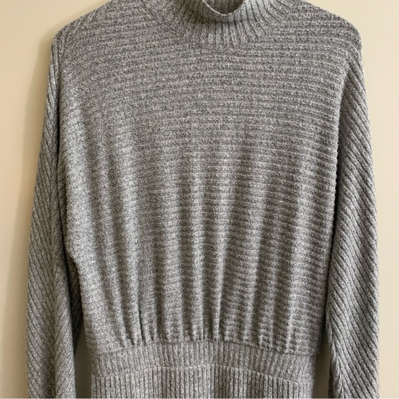 Catherine Malandrino sweater dress gray Medium dolman sleeve turtleneck - Picture 1 of 9